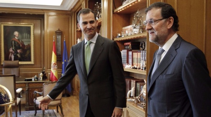 El Rey junto a Mariano Rajoy.